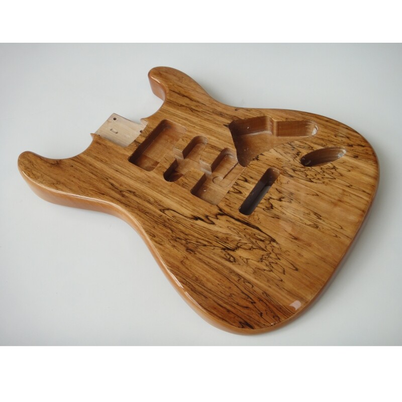 Afanti HSH Alder St Electric Guitar Body with Spalted Maple Veneer (Corps de guitare électrique en aulne avec placage en érable spalté)