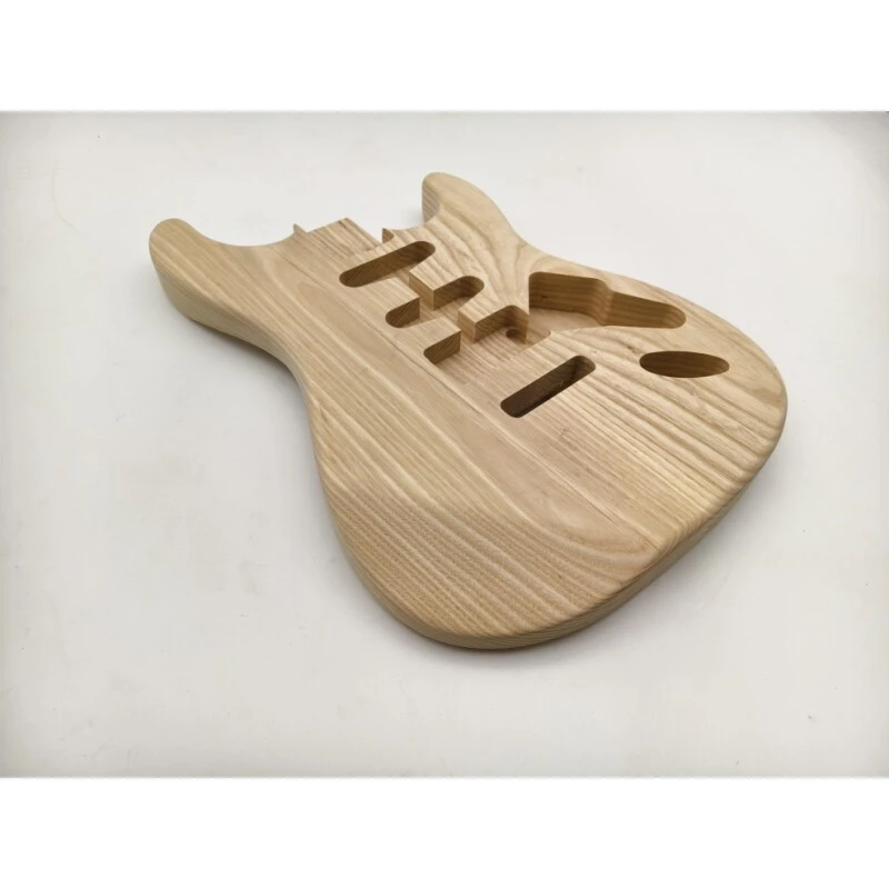 Afanti Bois de frêne inachevé SSH Pickup Routing St Corps de Guitare Electrique