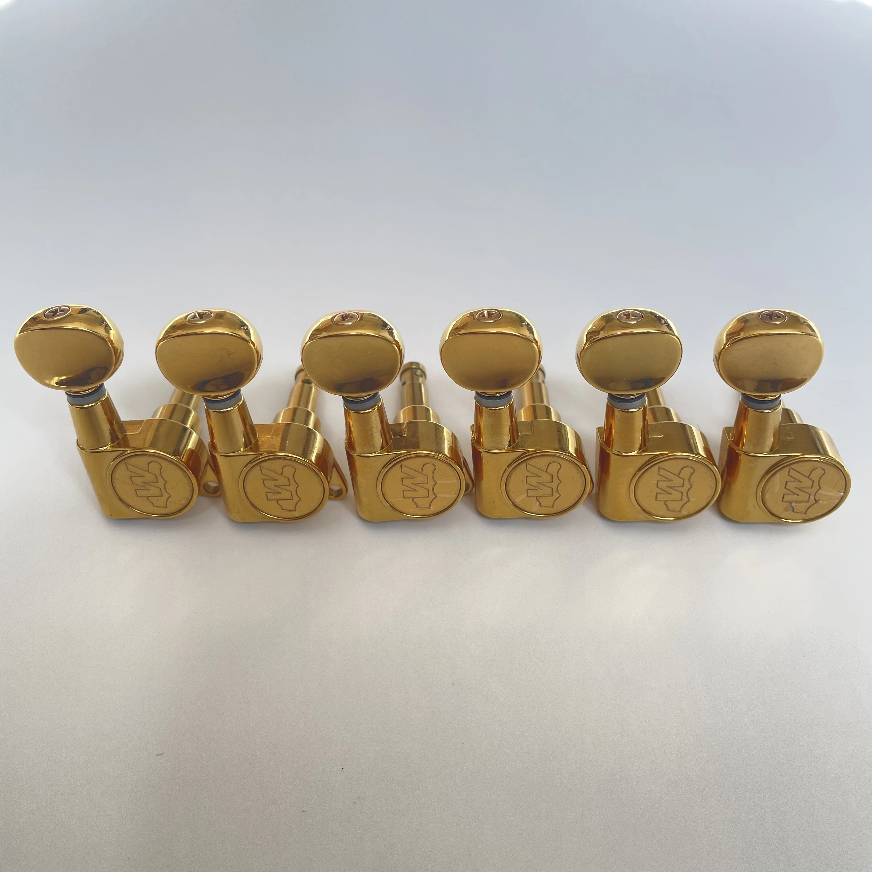 Afanti 6R Inline Gold Guitar Tuner for 10mm Machine Head Holes Electric Guitars