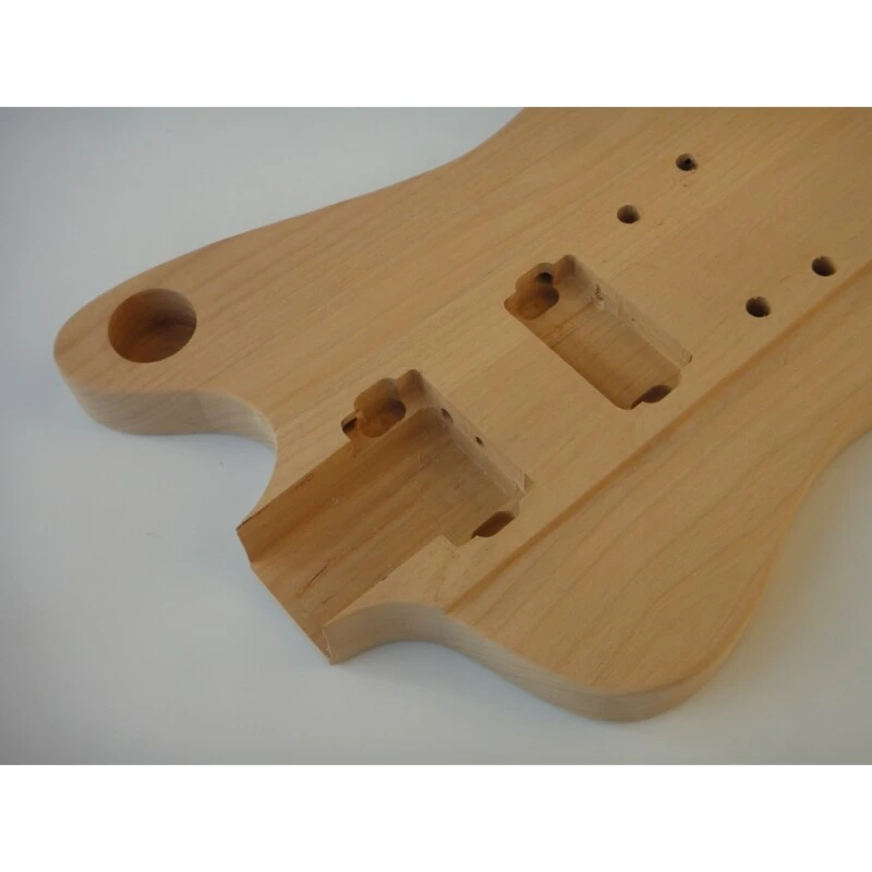 Kit de guitare à monter soi-même avec tête vierge Afanti, corps en aulne, touche en ébène
