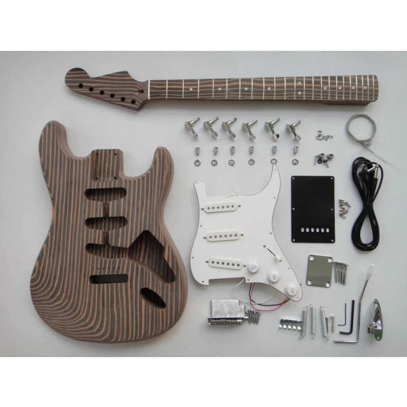 Kit de guitare électrique DIY St Zebrwood personnalisé Afanti