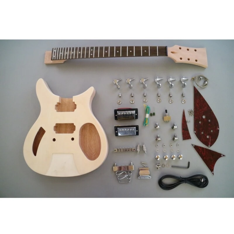 Corps en acajou semi-creux personnalisé Afanti Construisez votre propre kit de guitare DIY