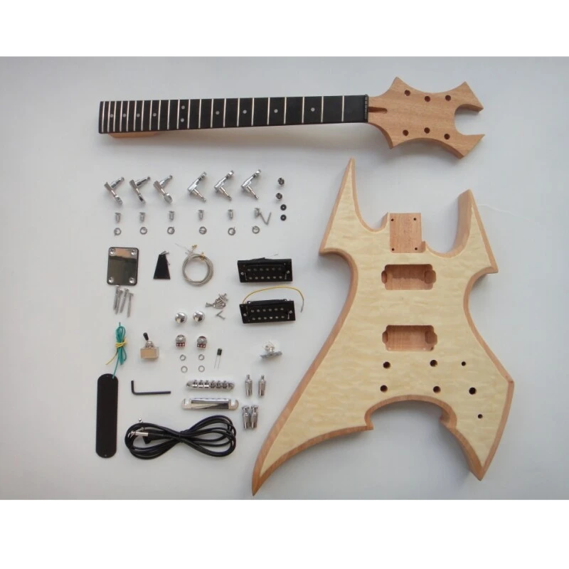 Kit de guitare électrique avec corps en acajou Afanti et placage en érable matelassé