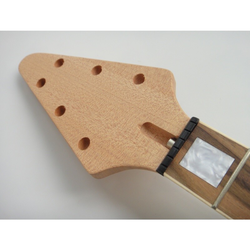 Kit de guitare Afanti FV DIY avec corps en acajou massif non fini et touche en palissandre