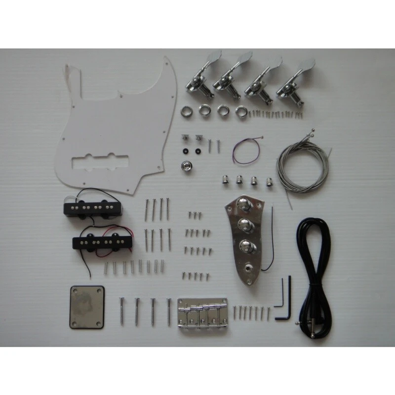 Kit de guitare basse jazz personnalisé Afanti en tilleul à construire soi-même