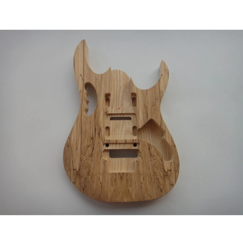 Kit de guitare à monter soi-même Afanti à corps massif non fini avec incrustations de vigne et touche en palissandre à double verrouillage