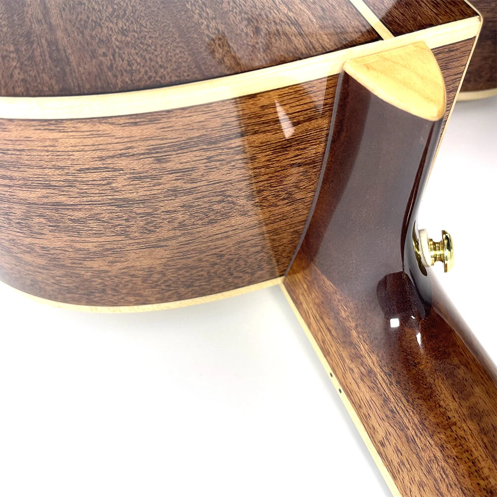Guitares acoustiques à pan coupé Afanti East Luthier Series avec table en épicéa massif et incrustations en nacre véritable