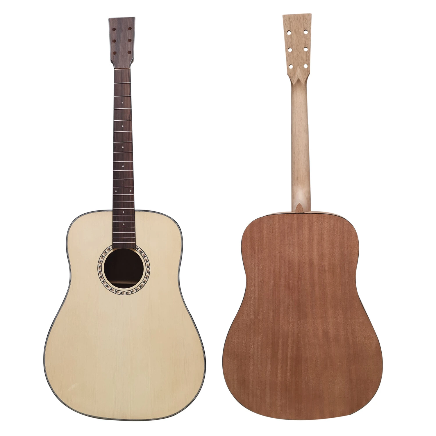 Kit de guitare acoustique Afanti 41" avec table en épicéa et finition non finie