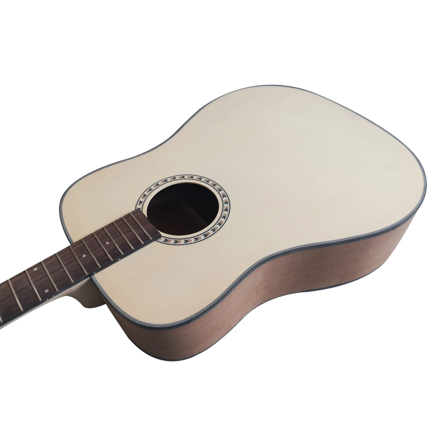 Kit de guitare acoustique Afanti 41" avec table en épicéa et finition non finie