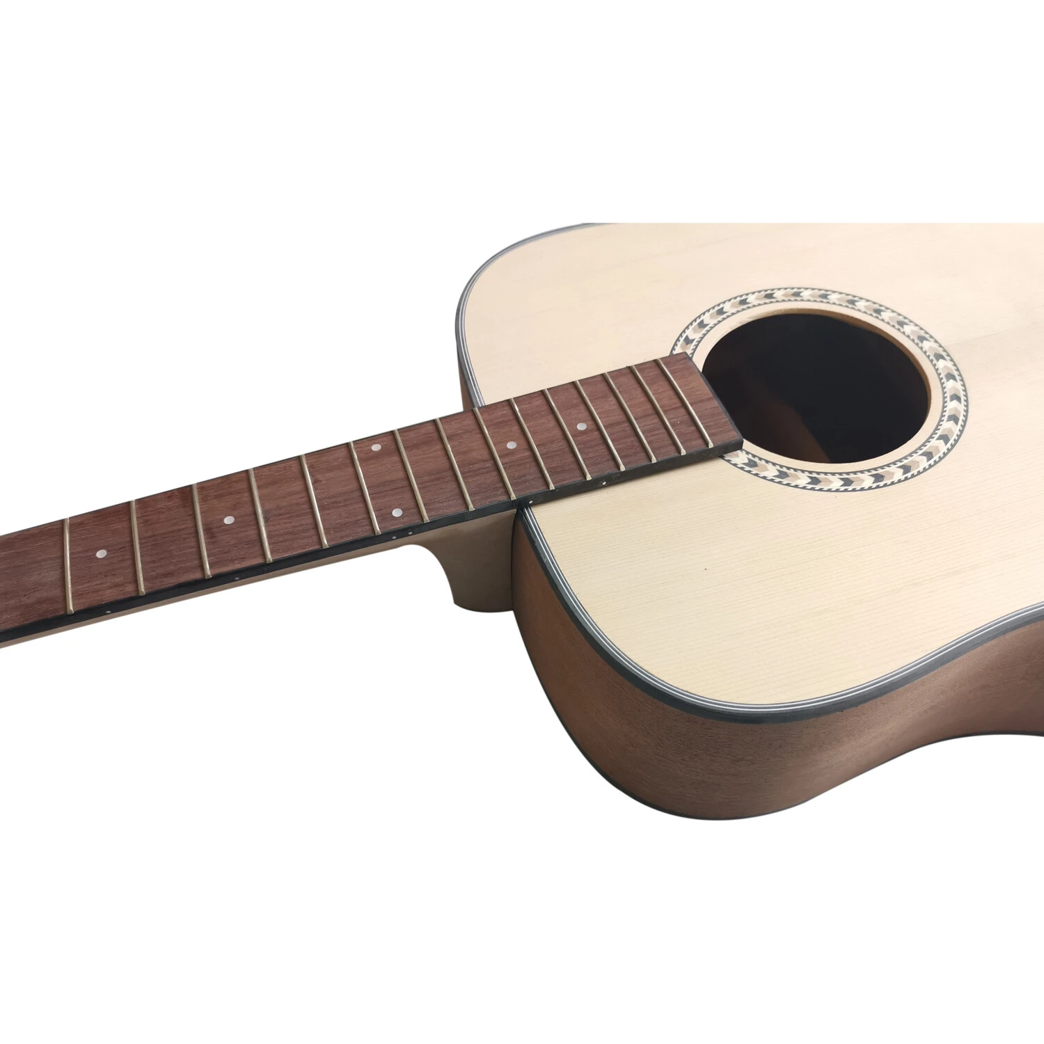 Kit de guitare acoustique Afanti avec table en épicéa massif et dos en sapelli de 41 pouces
