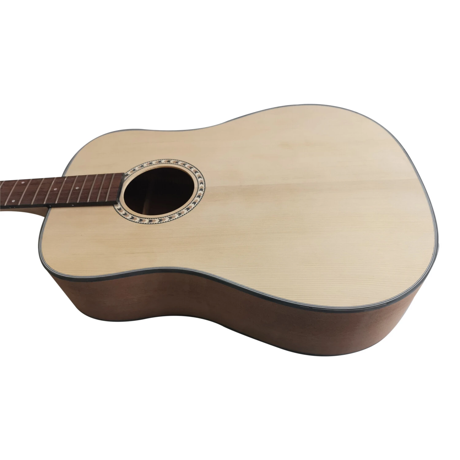 Kit de guitare acoustique Afanti avec table en épicéa massif et dos en sapelli de 41 pouces