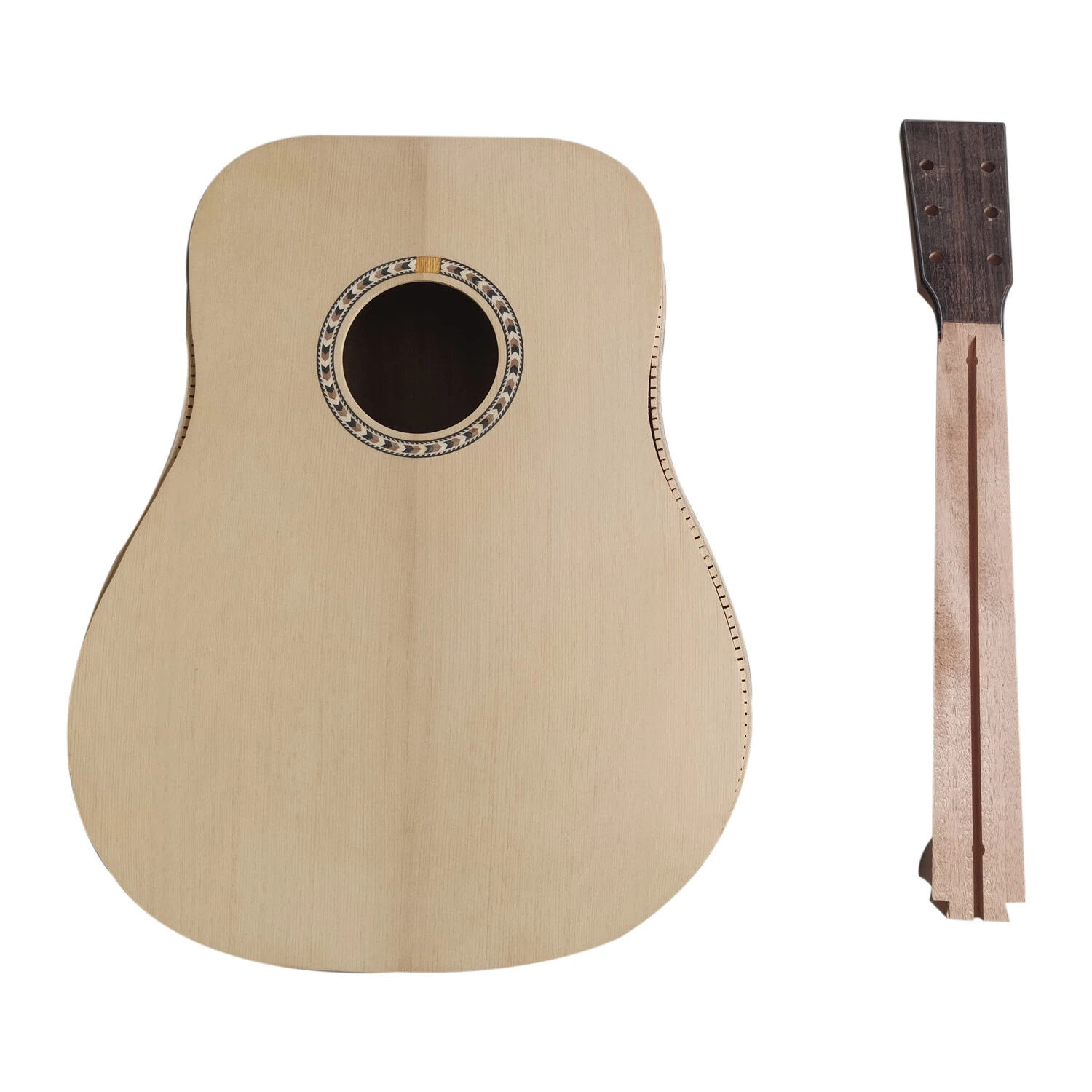 Kit de guitare acoustique dreadnought non finie Afanti 41" avec table en épicéa massif