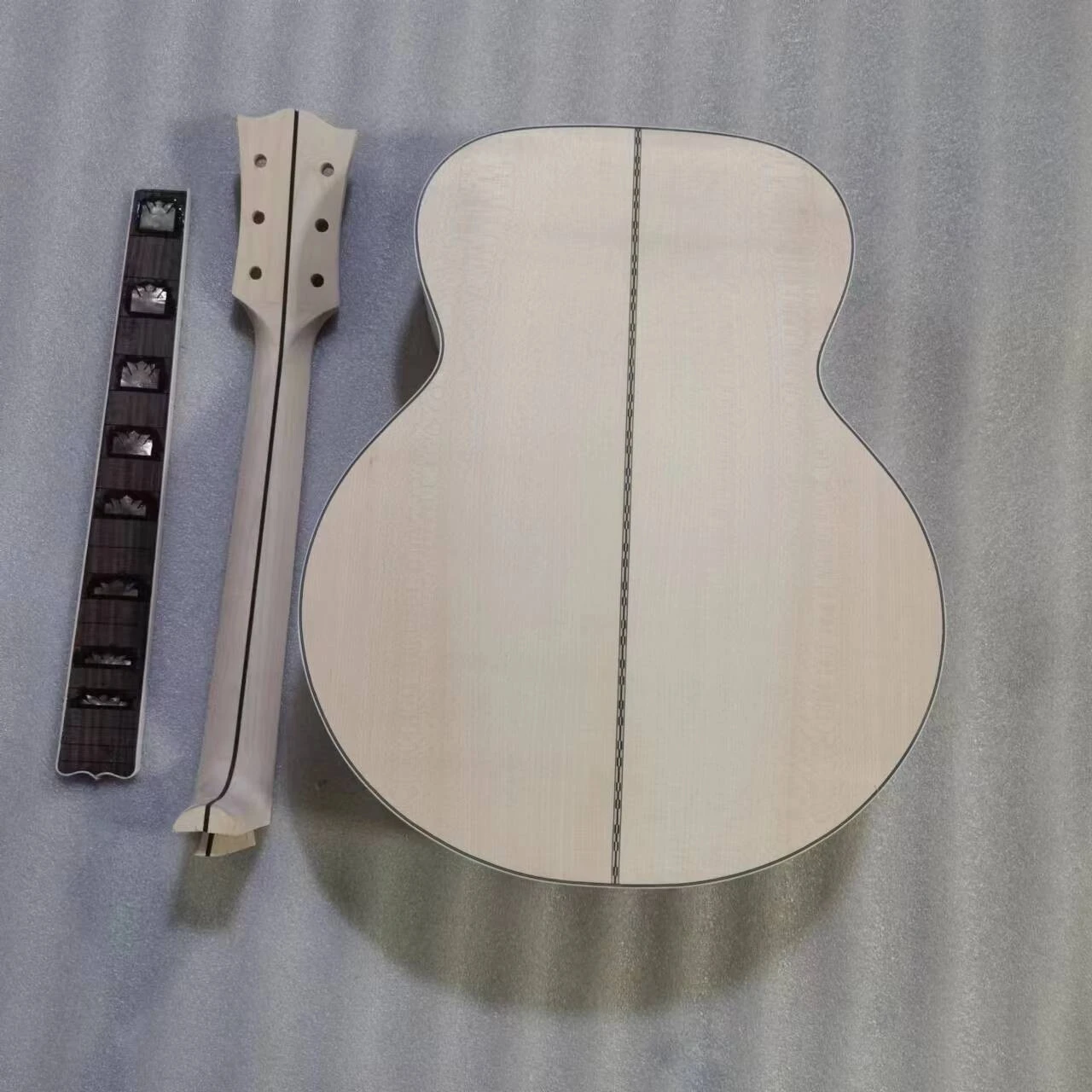 Kit de guitare acoustique entièrement solide Afanti 43" avec table en épicéa massif de qualité AA