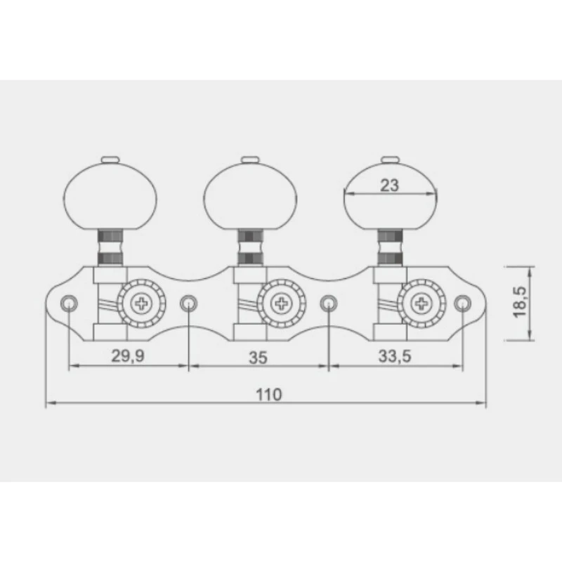 Accordeur de guitare classique Afanti pour trou de tête de machine de 10 mm