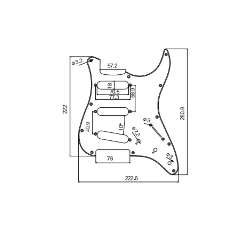 Protège-main pour guitare électrique Afanti (AP-1001)