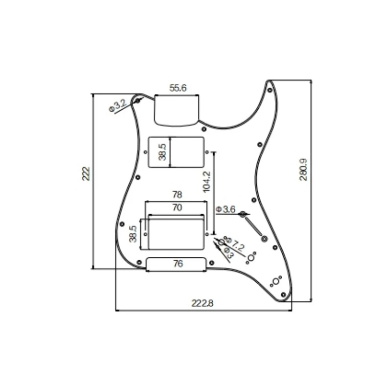 Protège-main pour guitare électrique Afanti (AP-1003)