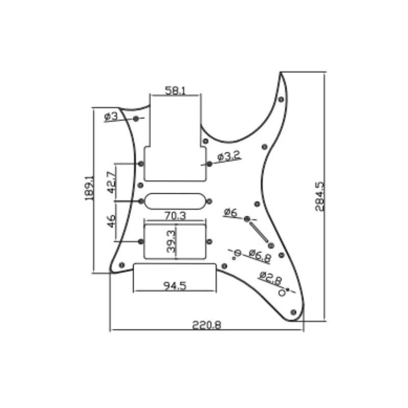 Protège-main pour guitare électrique Afanti (AP-1004)
