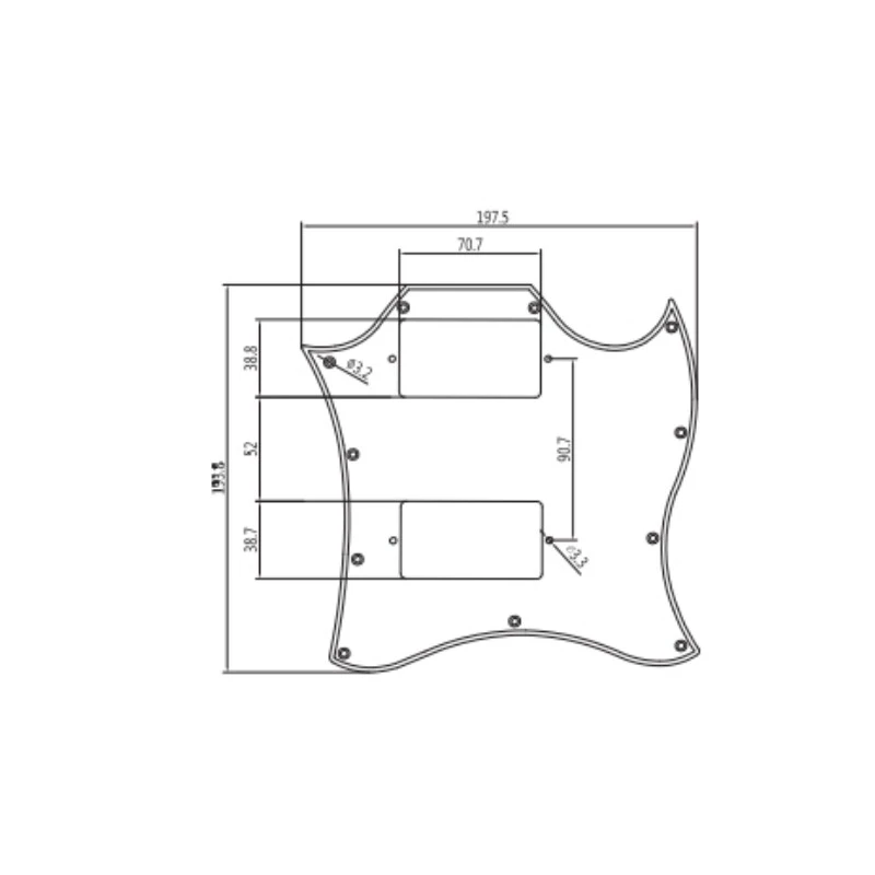 Protège-main pour guitare électrique Afanti (AP-1006)
