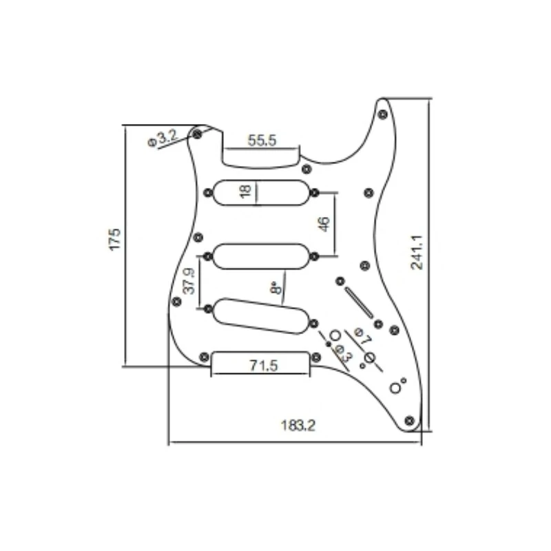 Protège-main pour guitare électrique Afanti (AP-1008)