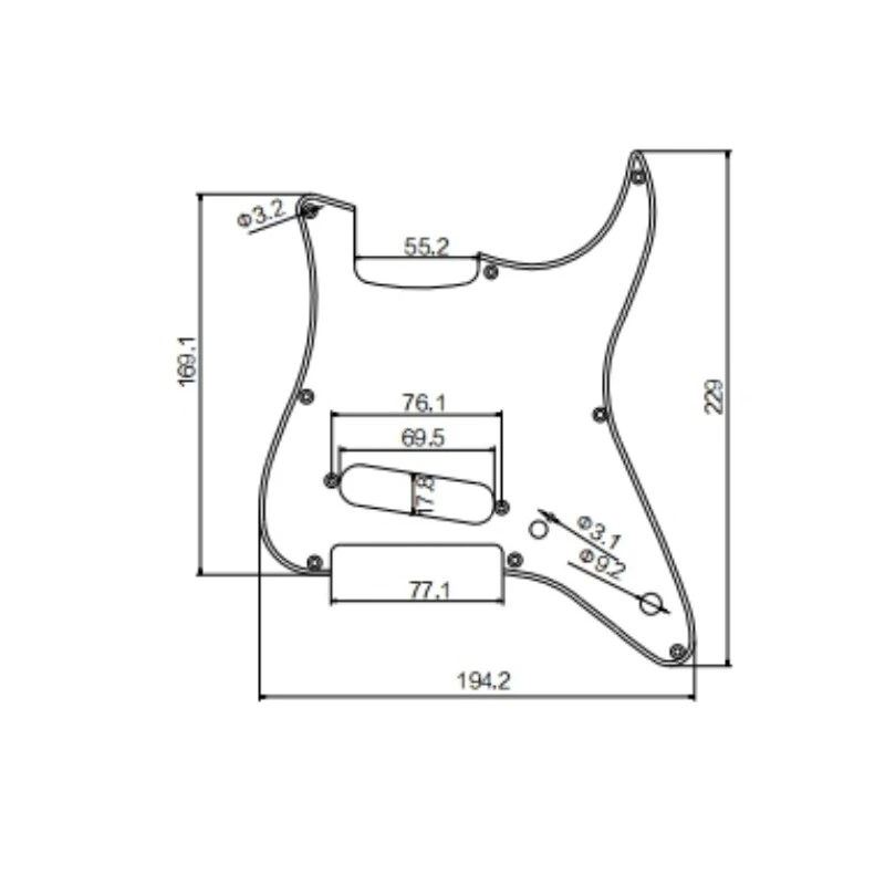 Protège-main pour guitare électrique Afanti (AP-1014)