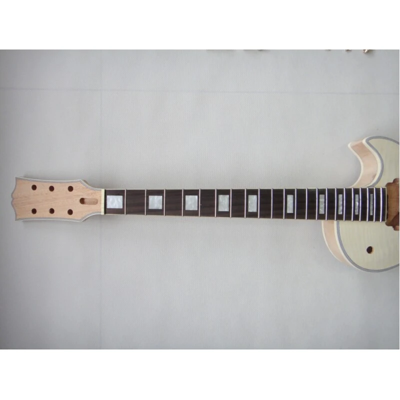 Afanti Unfinished Mahogany Body with Flamed Maple Top Lp Electric Guitar Kit (Kit de guitare électrique Lp)