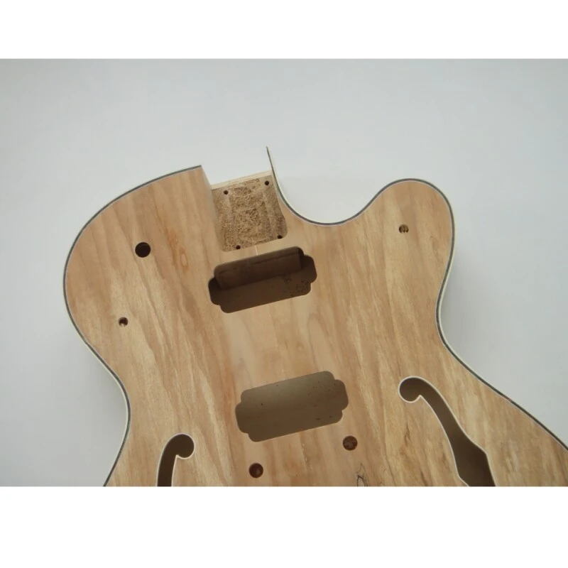  Afantile Maple Plywood Body with Spalted Maple Veneer Gold Hardware DIY Guitar Kit