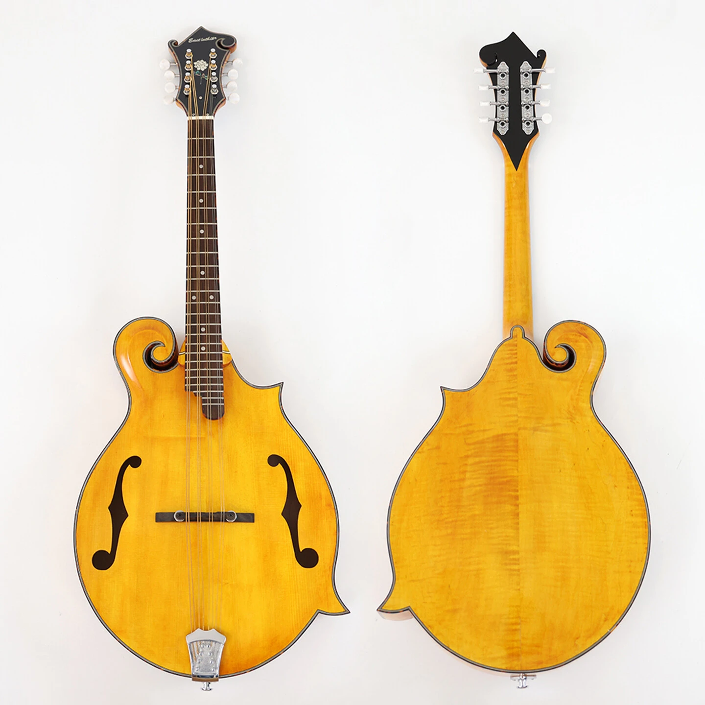 Afanti F Style Mandoline Octave en Acajou Massif avec Dos et Éclisses