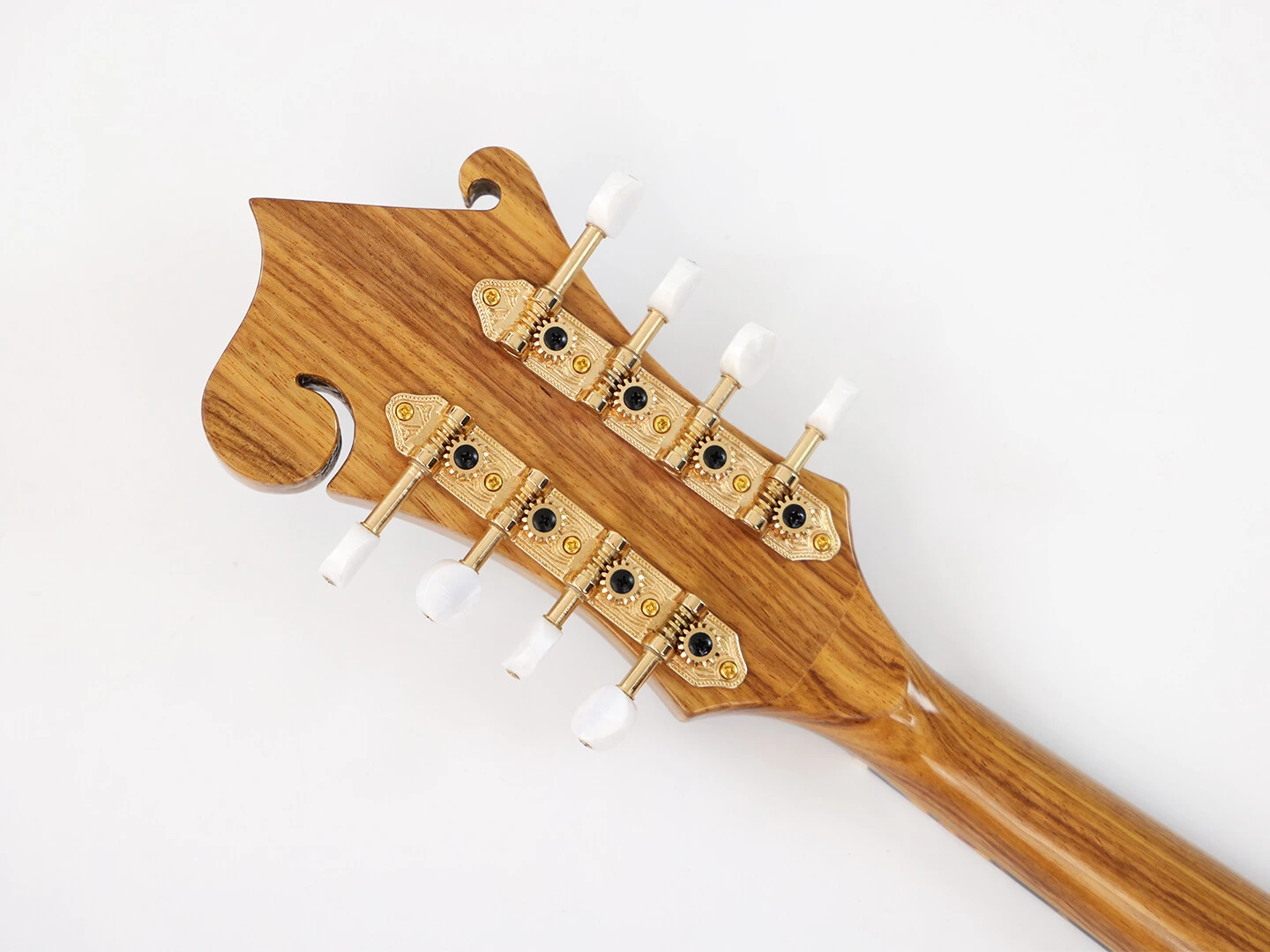 Afanti AAA Mandoline en bois de zèbre massif sculpté à la main (dos et éclisses)