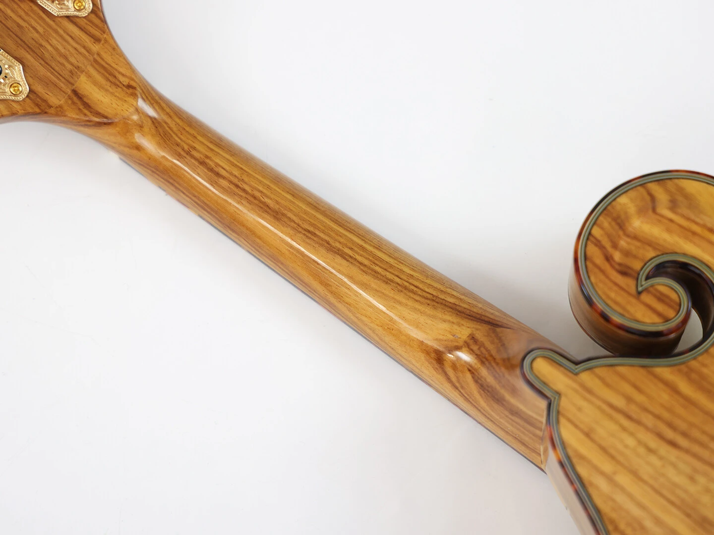 Afanti AAA Mandoline en bois de zèbre massif sculpté à la main (dos et éclisses)
