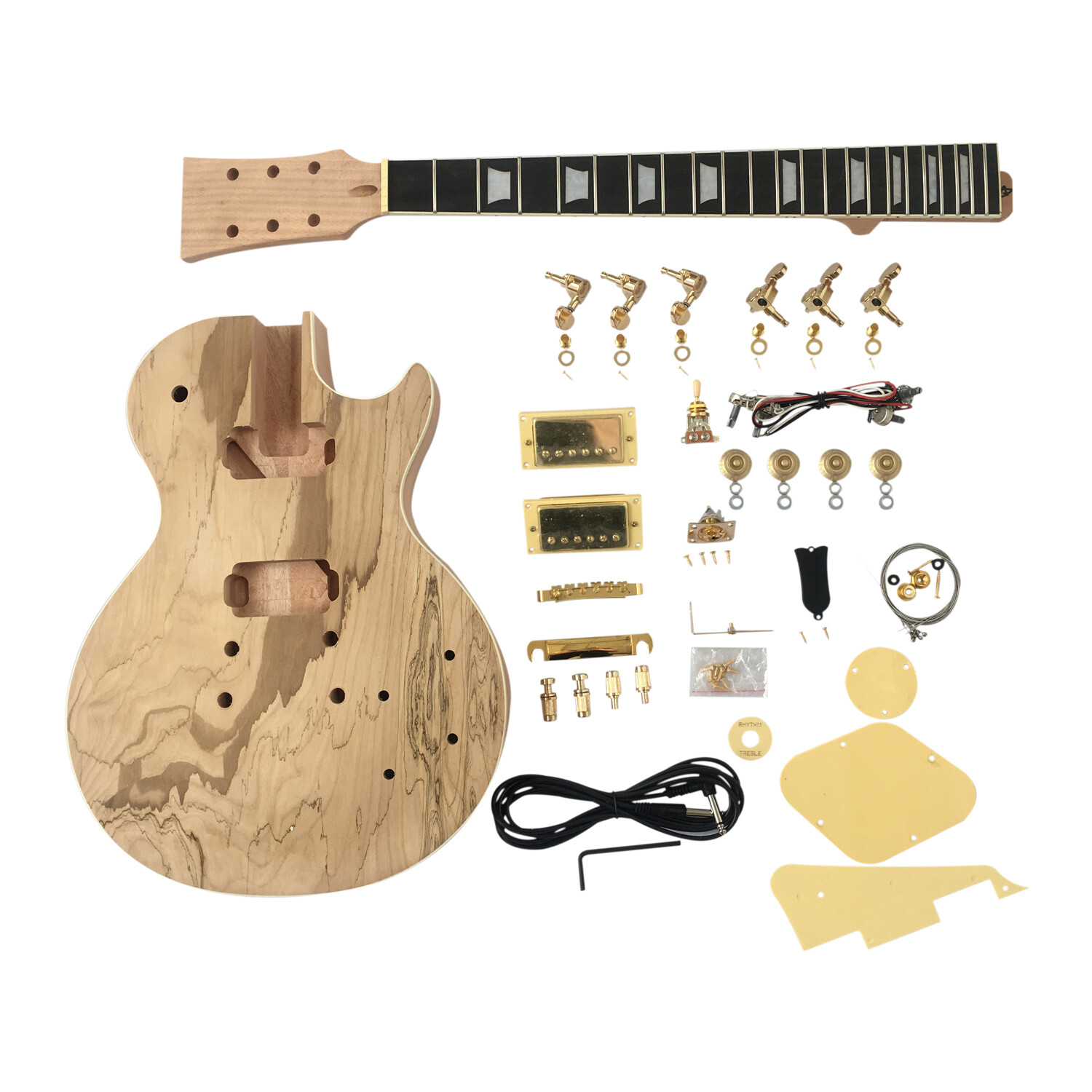 Corps en acajou Afanti avec placage en érable spalté Kit de construction d'une guitare personnelle