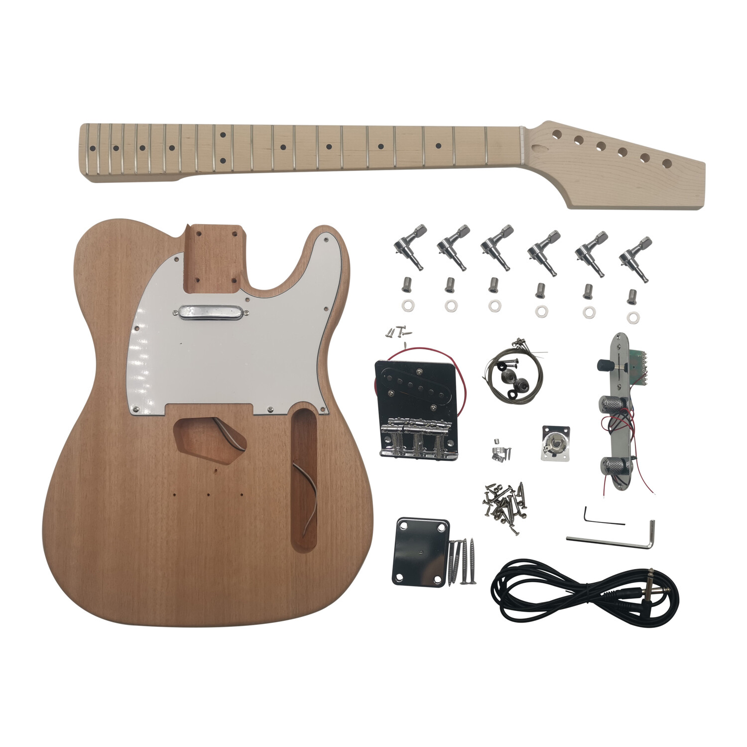 Corps en acajou Construisez votre propre guitare électrique Kit de guitare Tele non finie