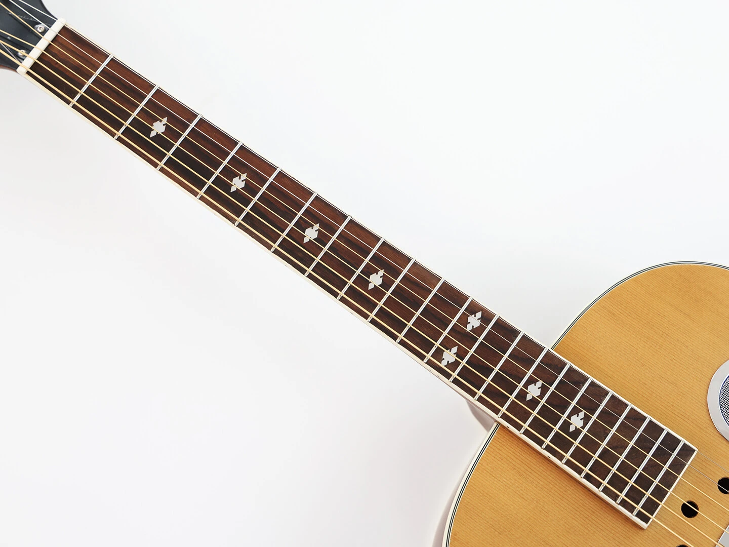 Corps en contreplaqué d'acajou manche rond guitare Dobro Resonator