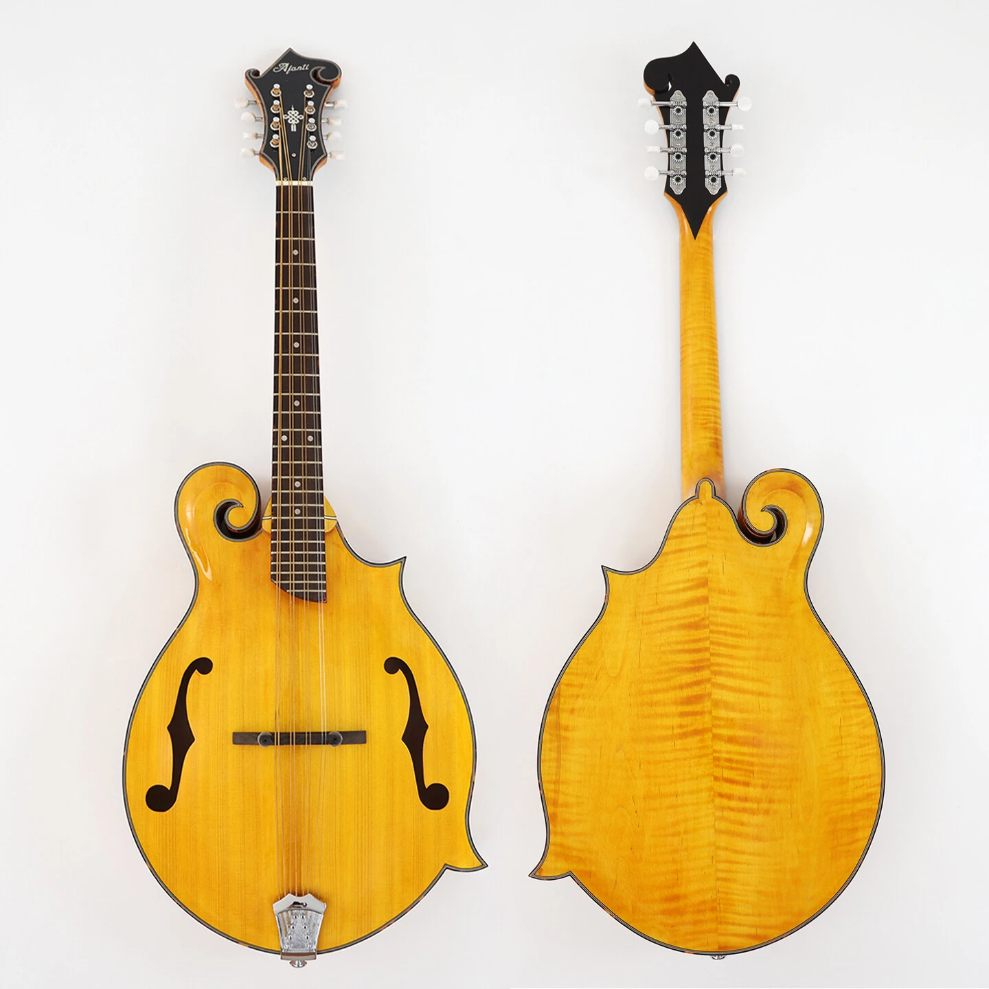 Afanti F Style A grade Solid Flamed Maple Octave Mandolin