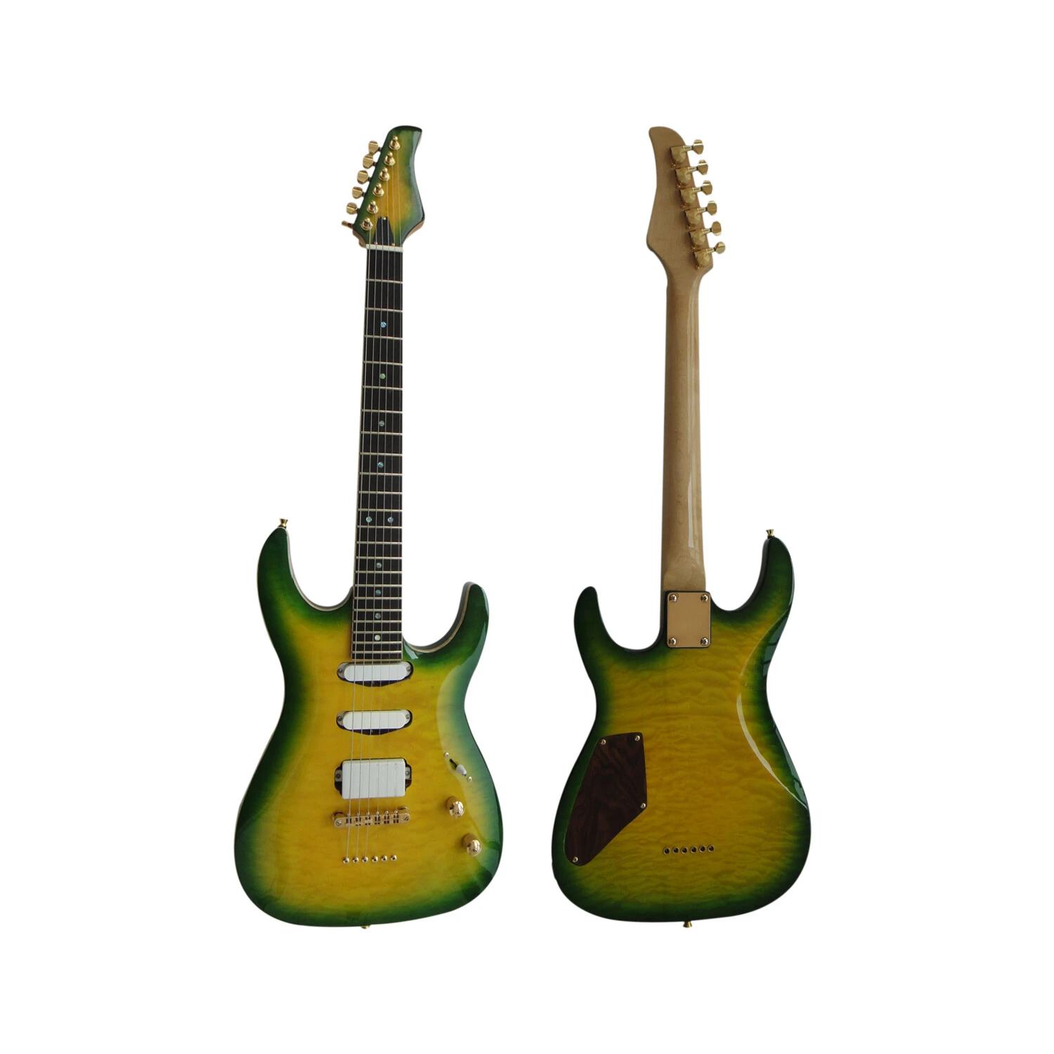 Afanti Mahogany avec placage d'érable flammé sur la table et le dos Guitare électrique