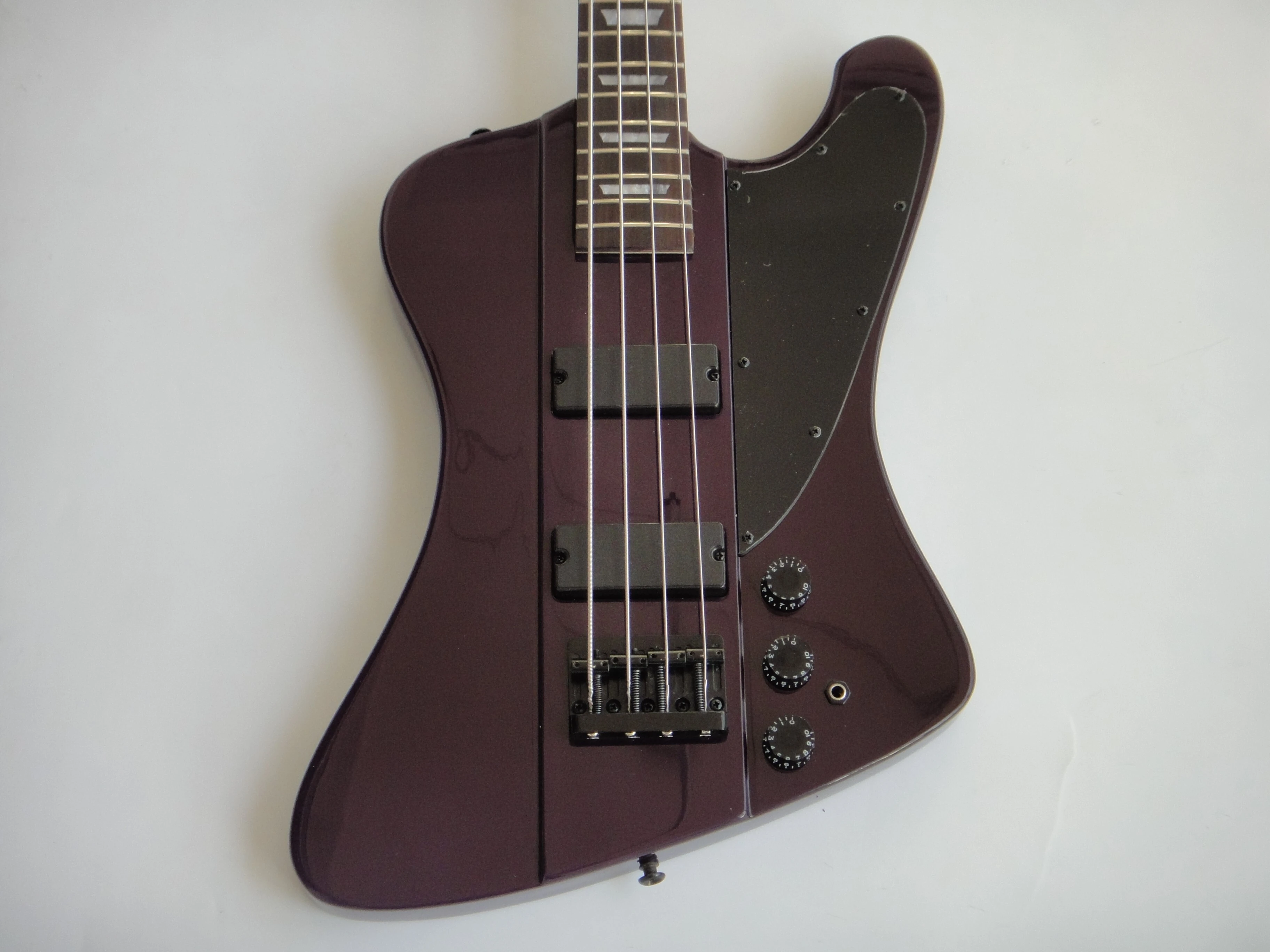 Afanti Guitare Basse Électrique 4 Cordes Corps en Acajou