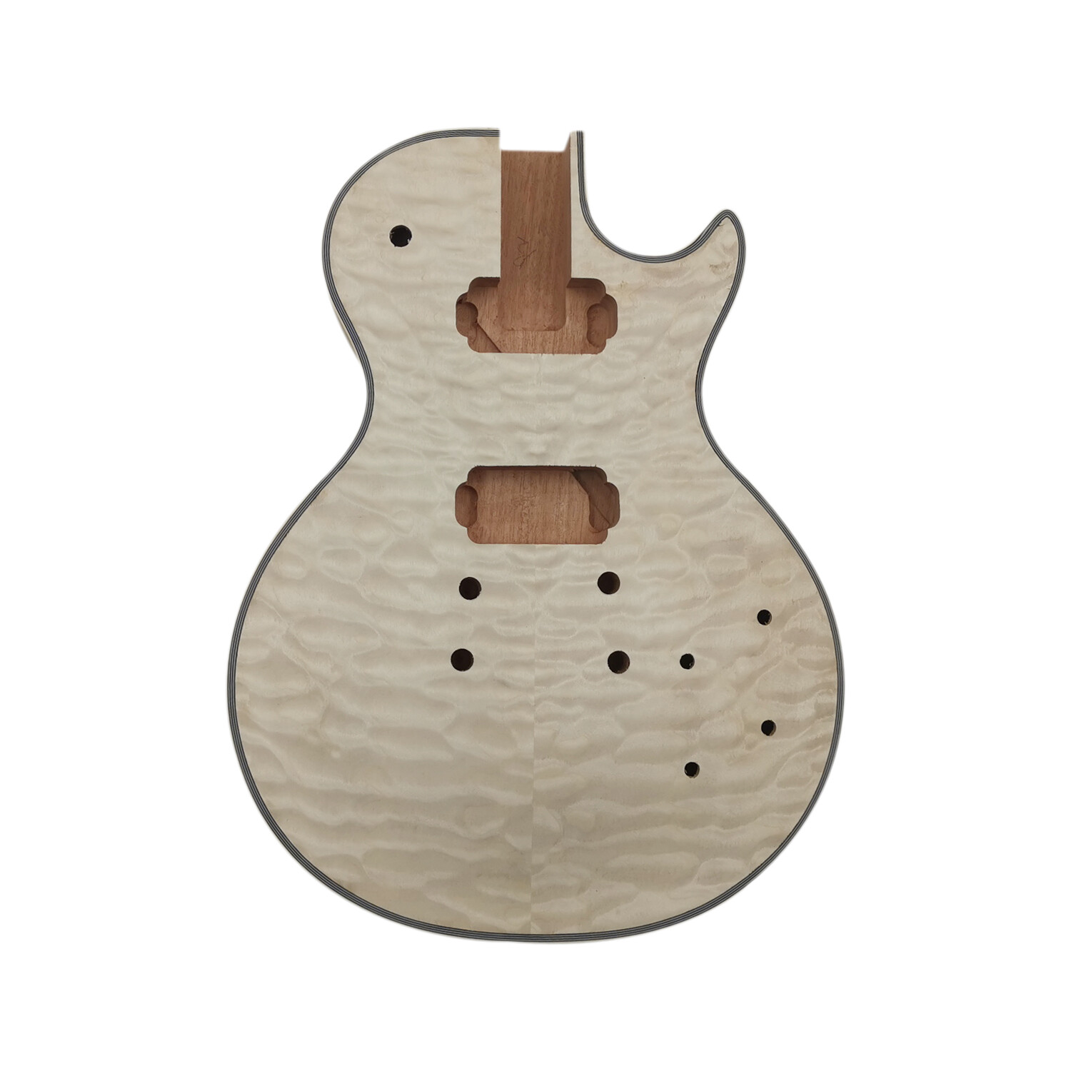 Corps de la guitare LP en acajou non fini Afanti avec placage en érable piqué