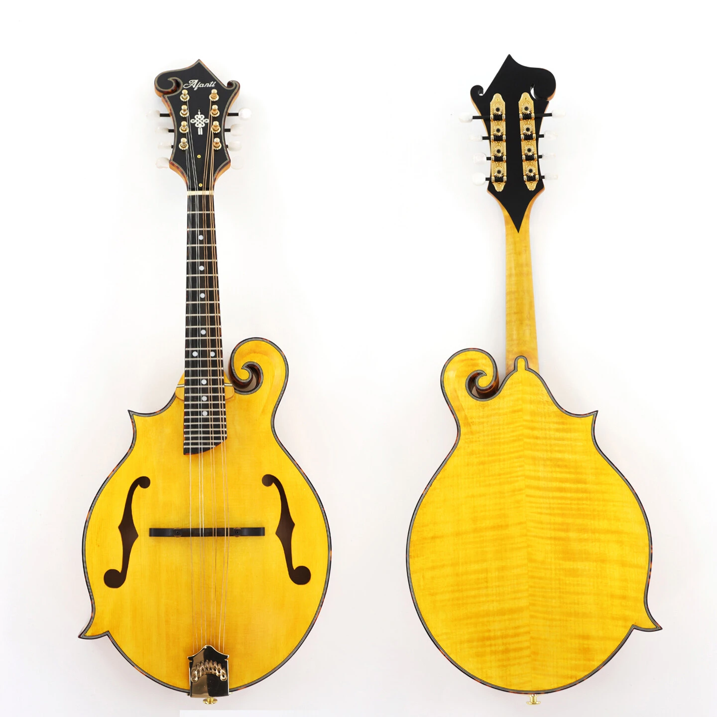 Mandoline Afanti All Solid AAA Spruce Top Left Handed F style Mandoline Afanti All Solid Hand-Carved AAA Spruce Top Left Handed F style