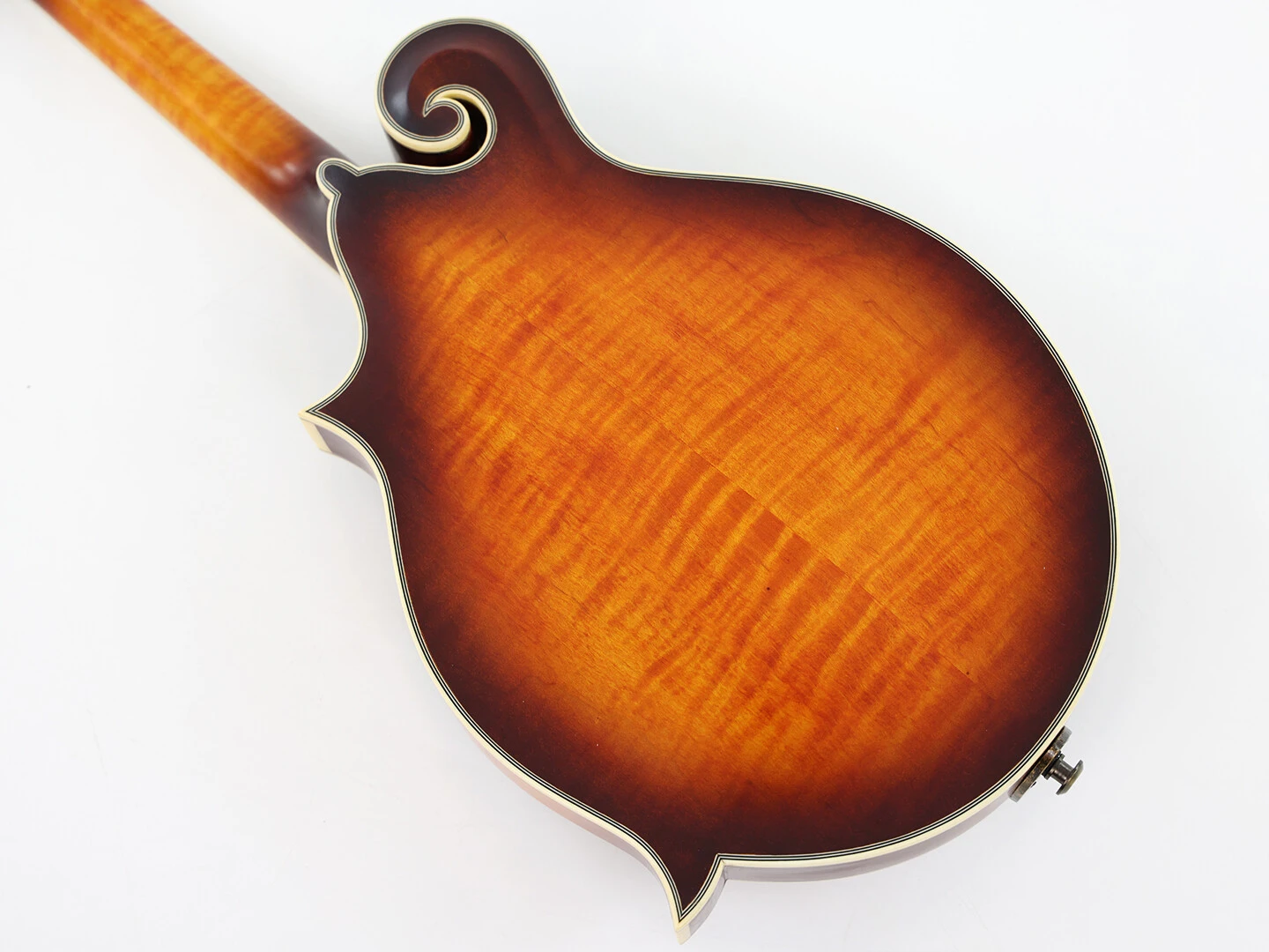 East Luthier Mandoline F en érable flammé massif avec manche en queue d'aronde Sunburst
