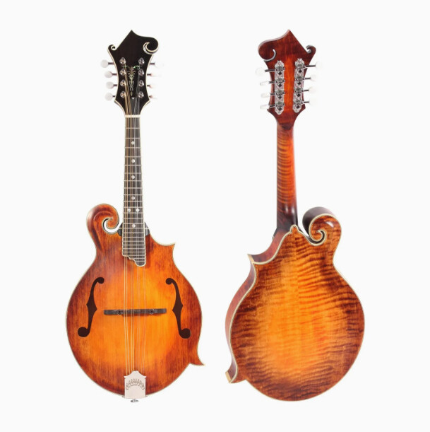 Afanti Solid AAA Flamed Maple Back F Style Mandoline Instruments de musique
