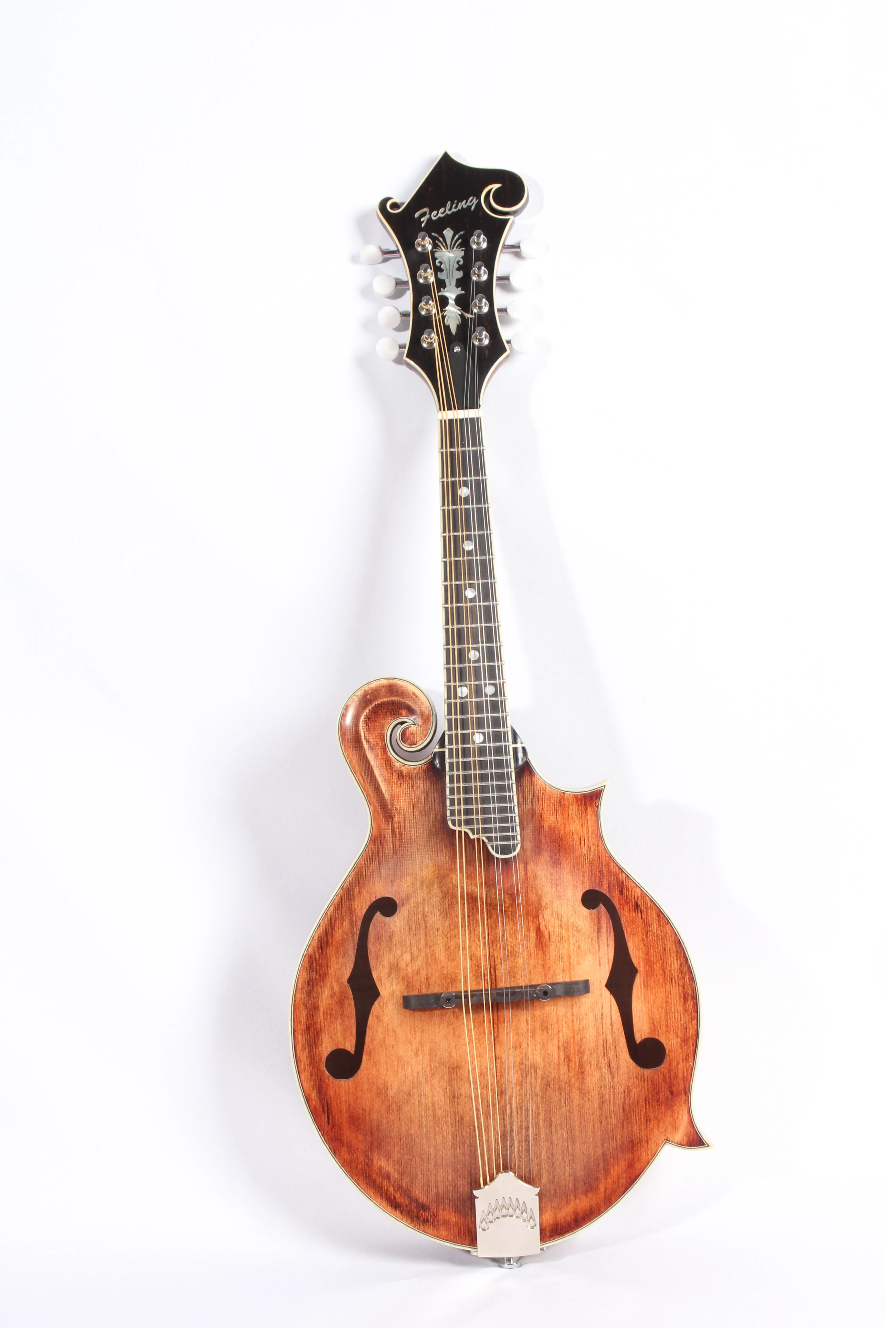 Afanti All Solid Wood One Piece Flamed Maple Back Mandoline Instruments de musique