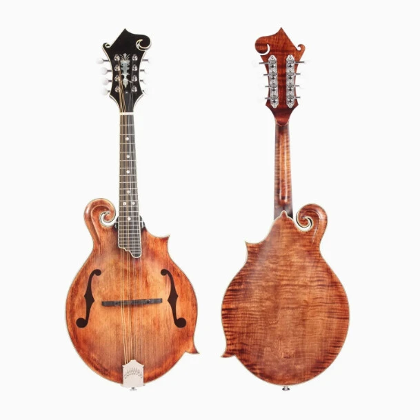 Afanti All Solid Wood One Piece Flamed Maple Back Mandoline Instruments de musique