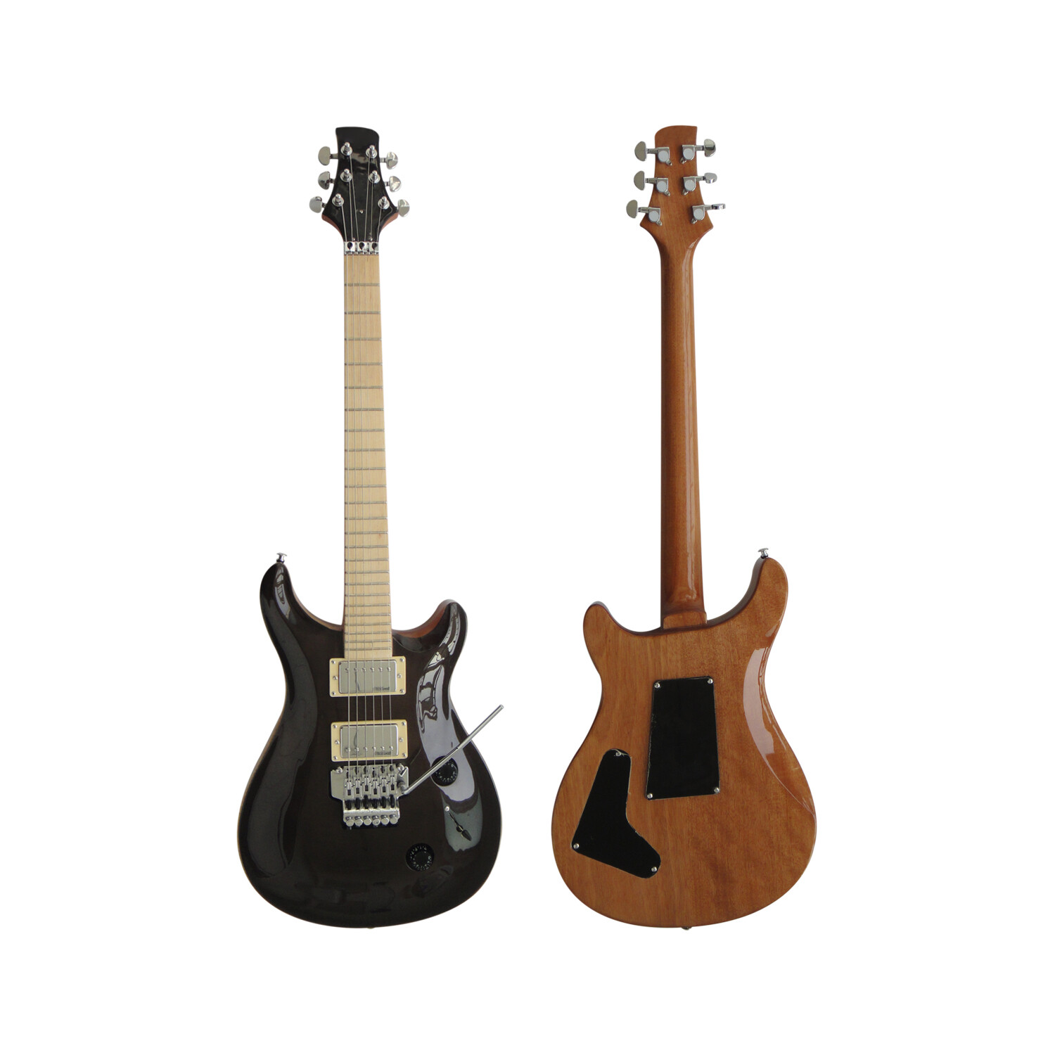 Guitare électrique Afanti HH avec 24 frettes et corps en acajou