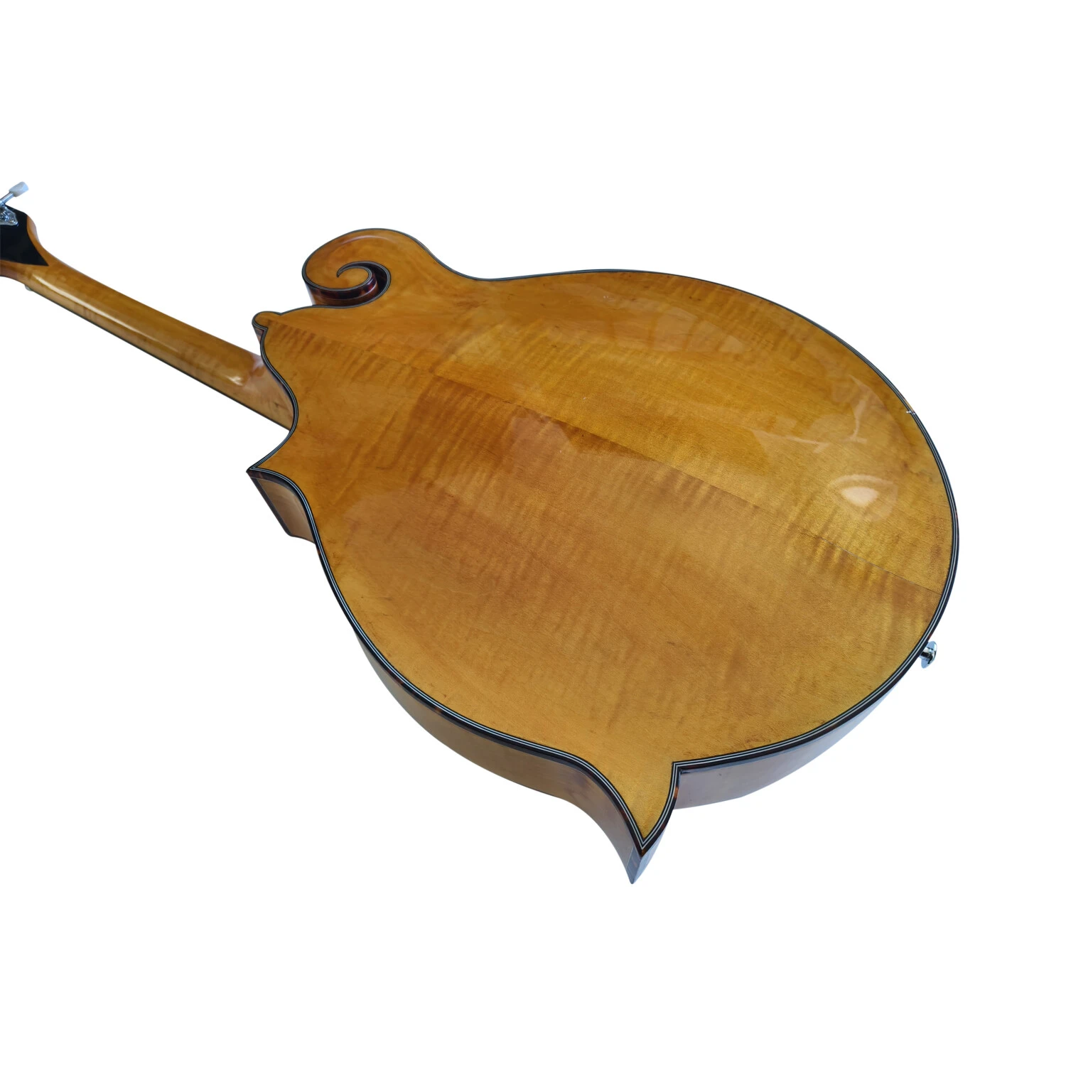 Afanti Mandoline Octave Style F en bois massif avec dos et éclisses flammés et ouïe en F