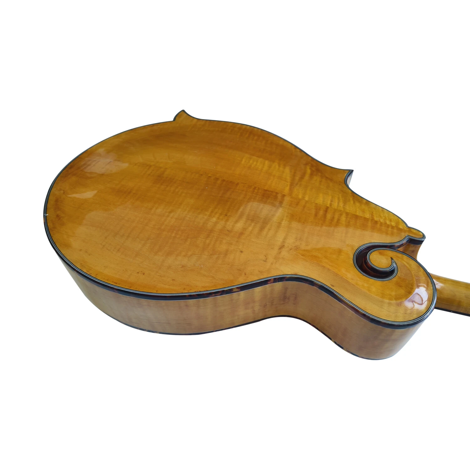 Afanti Mandoline Octave Style F en bois massif avec dos et éclisses flammés et ouïe en F