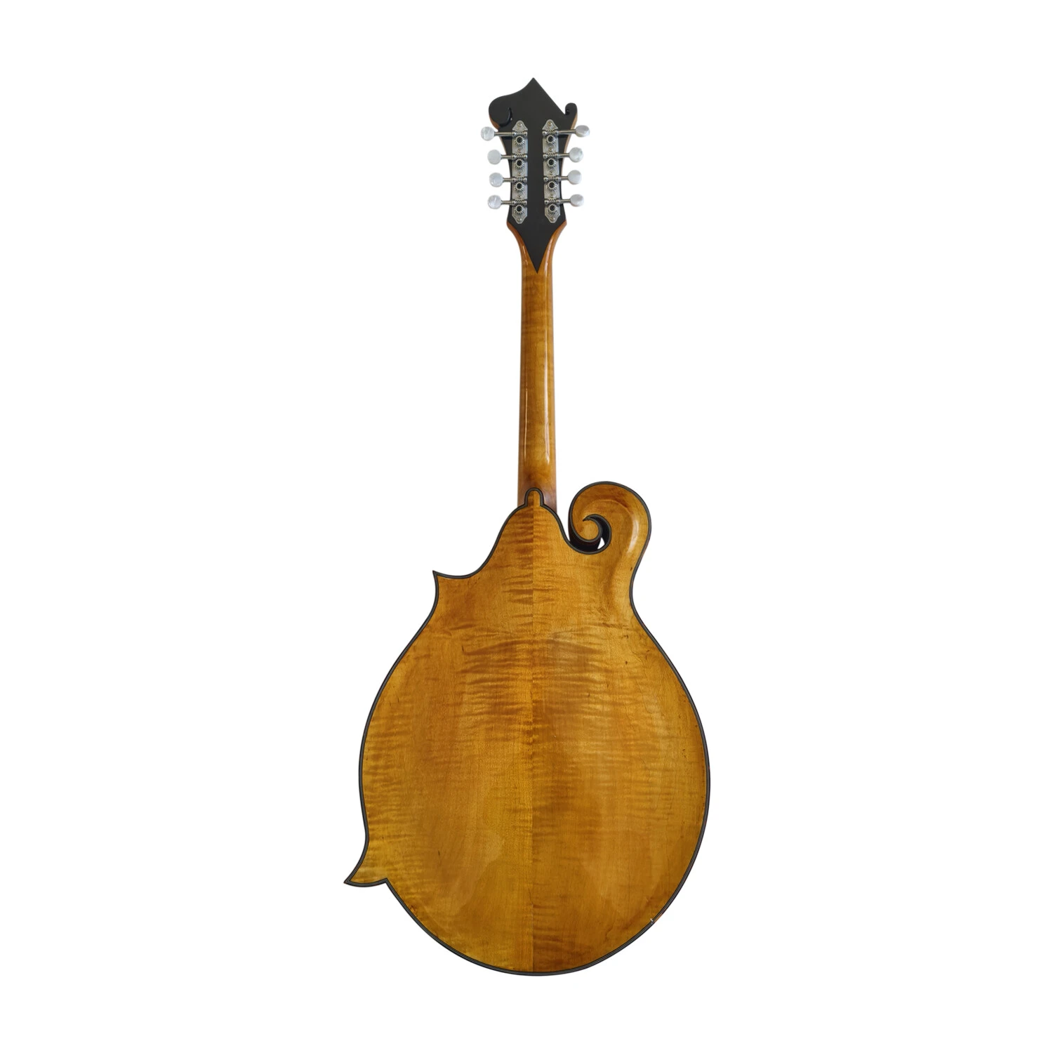 Afanti Mandoline Octave Style F en bois massif avec dos et éclisses flammés et ouïe en F