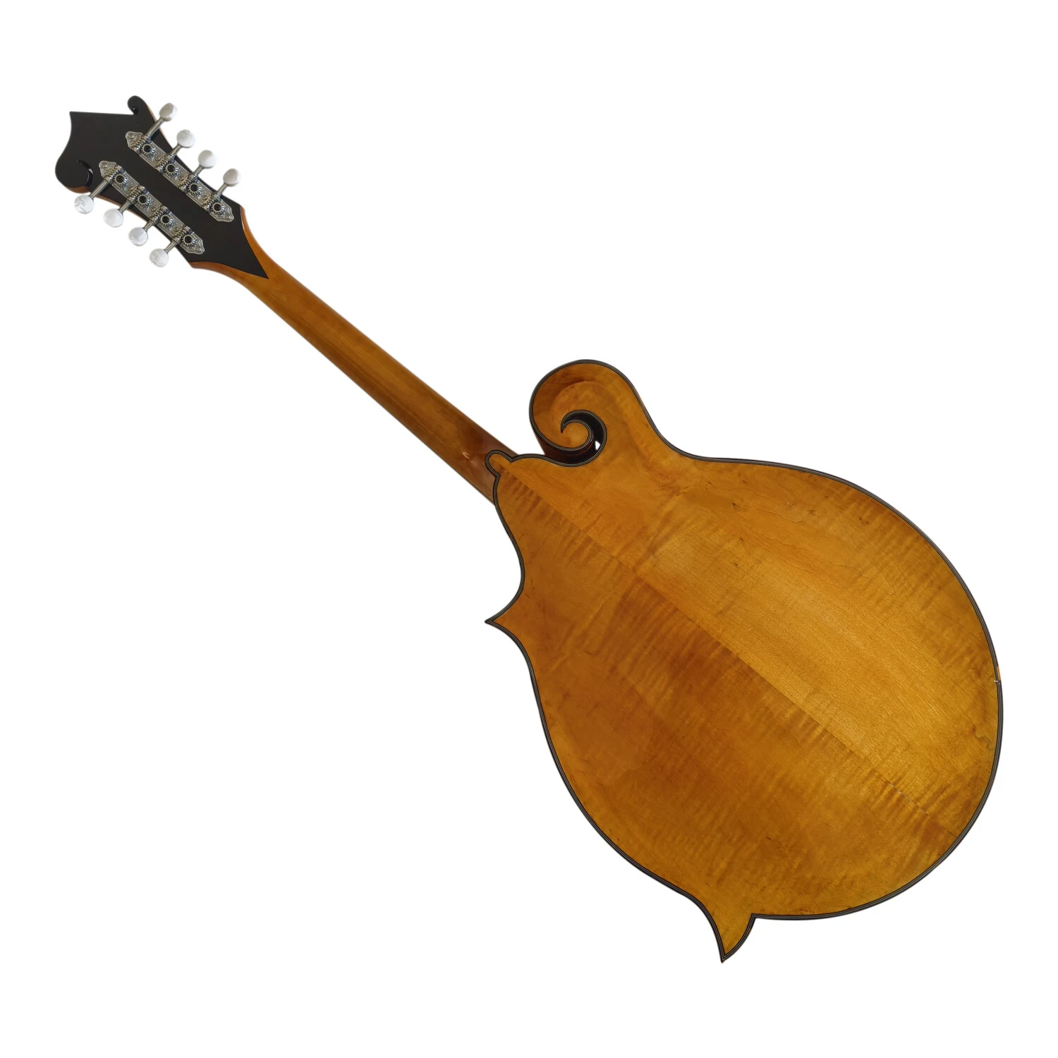 Afanti Mandoline Octave Style F en bois massif avec dos et éclisses flammés et ouïe en F