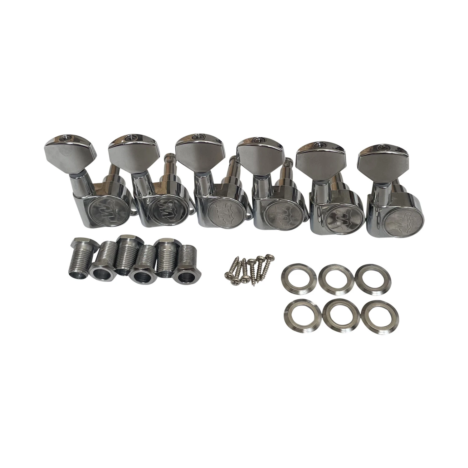 Afanti 6R-In-Line Chrome Electric Guitar Tuning Machine Heads