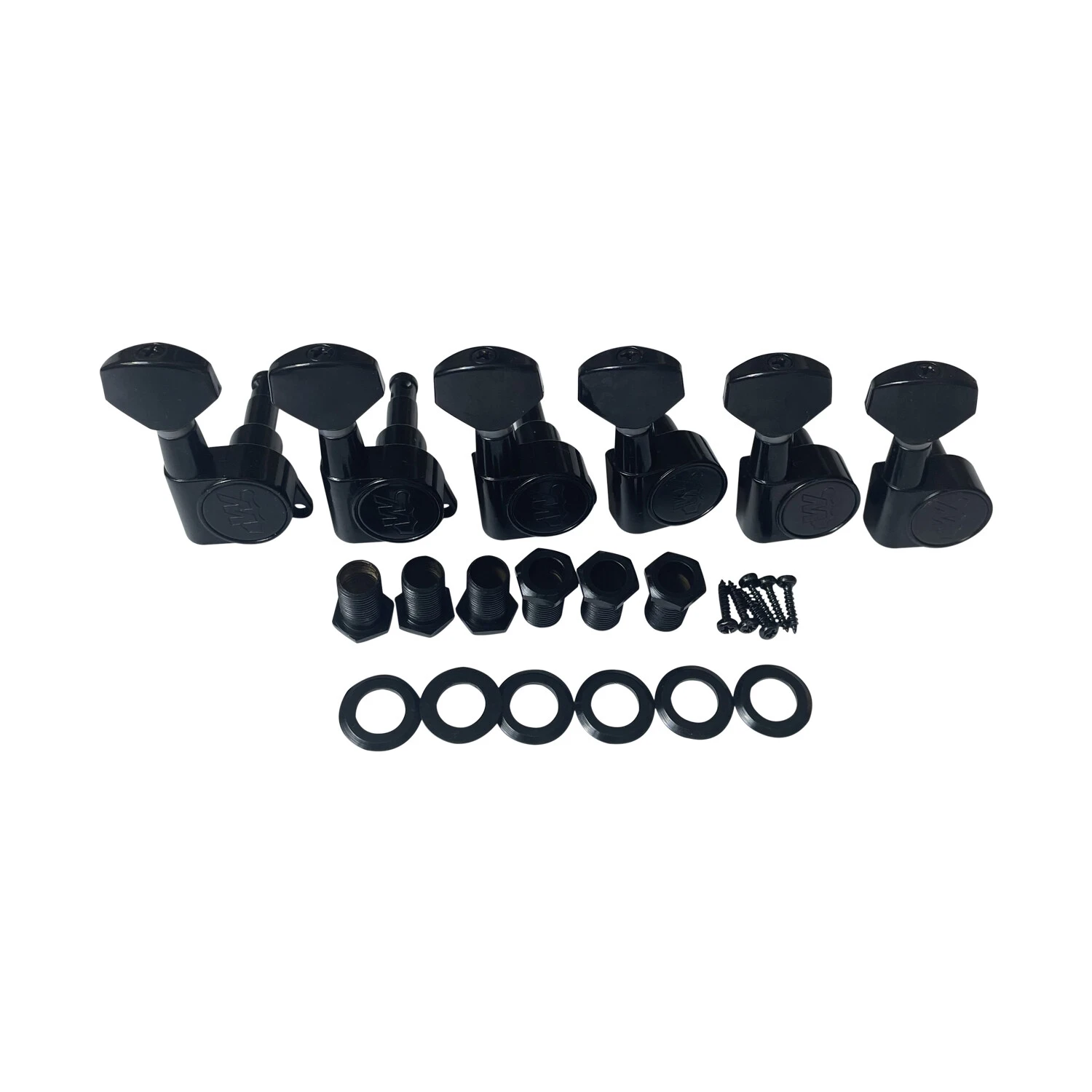 Afanti Black 6 Inline Right Handed Guitar Tuning Machine Head (tête de diapason pour guitare droitière)