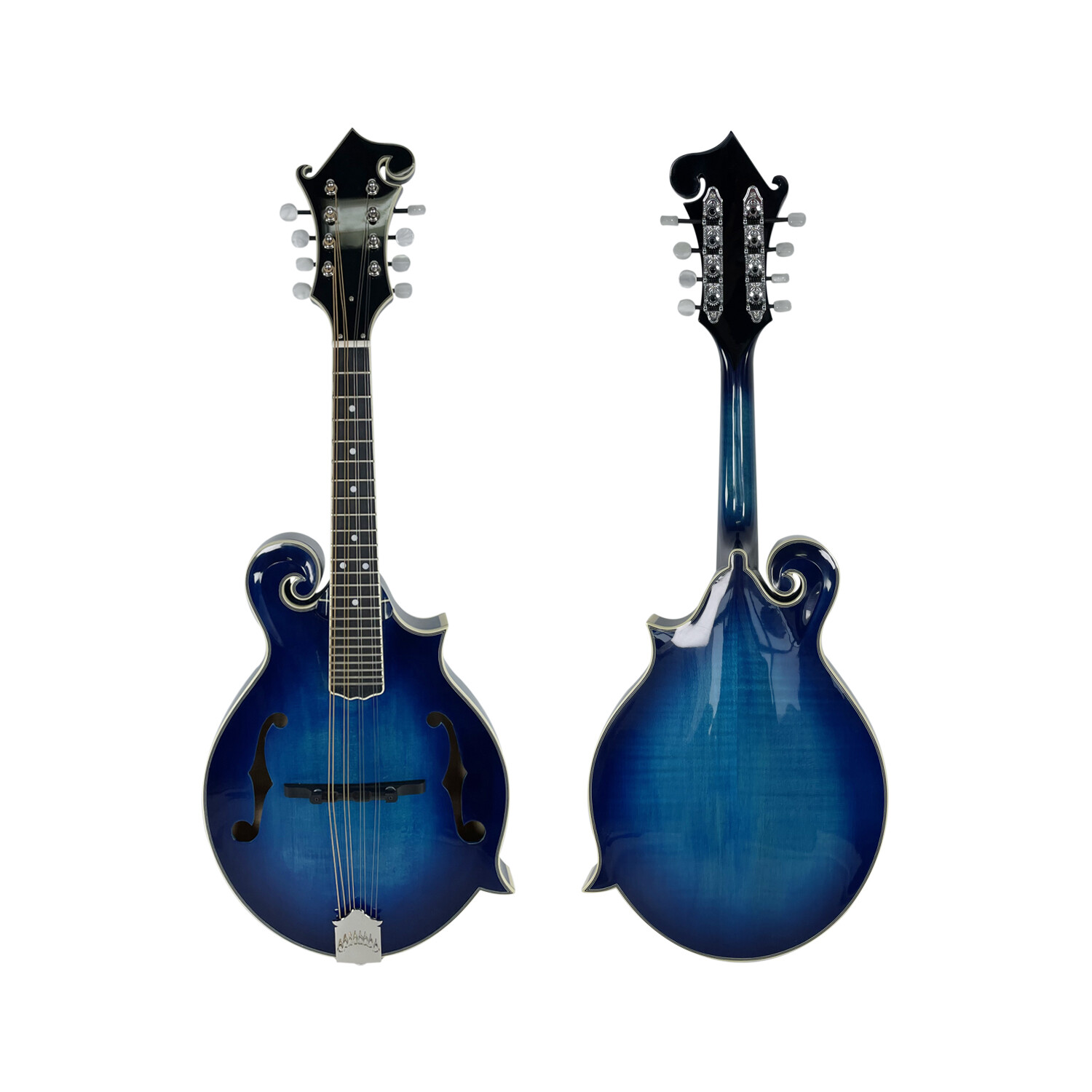 Afanti AB érable flammé fond et éclisses bleu mandoline F