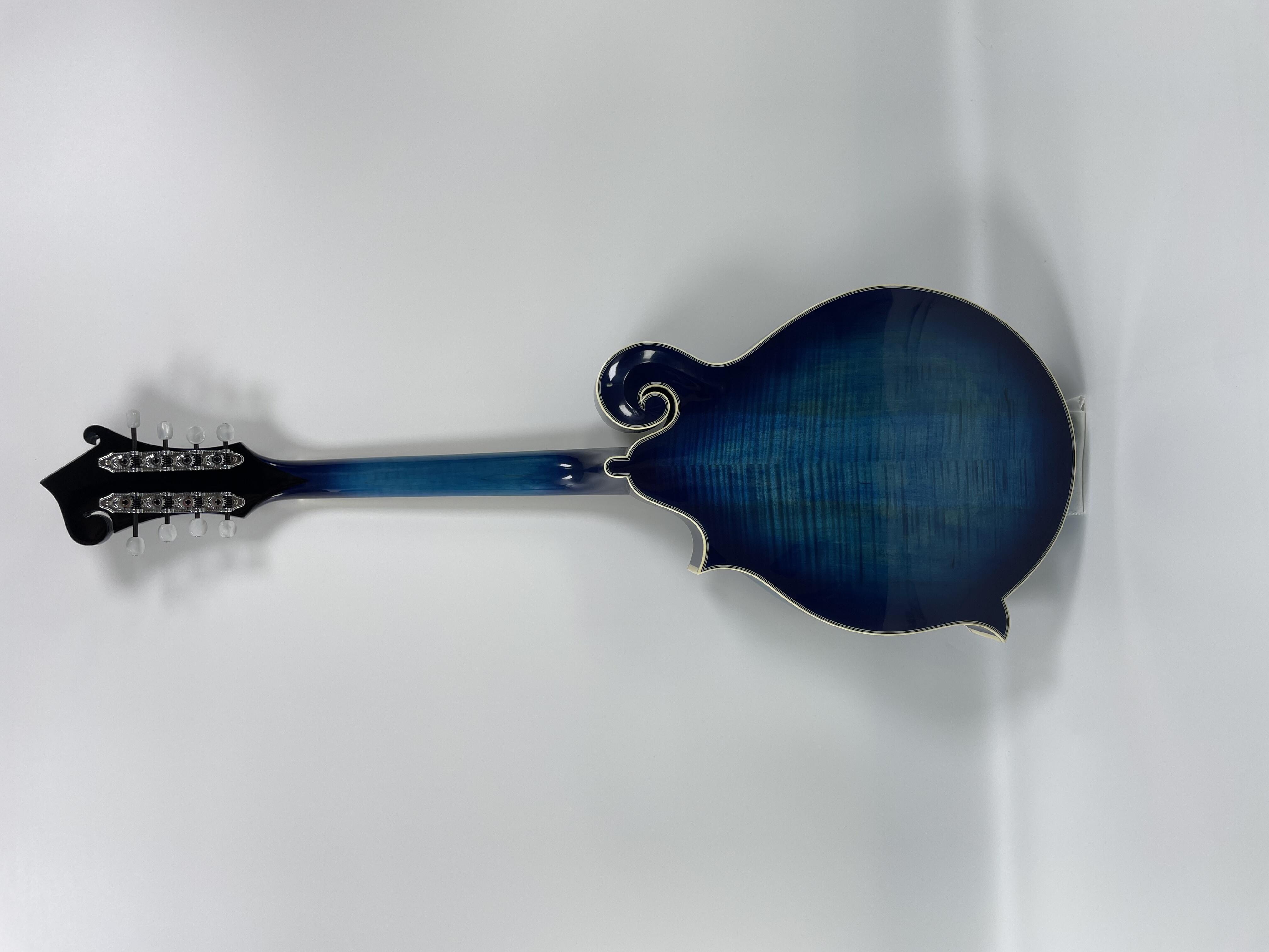 Afanti mandoline octave bleue avec table d'harmonie en épicéa massif de qualité AA sculptée à la main